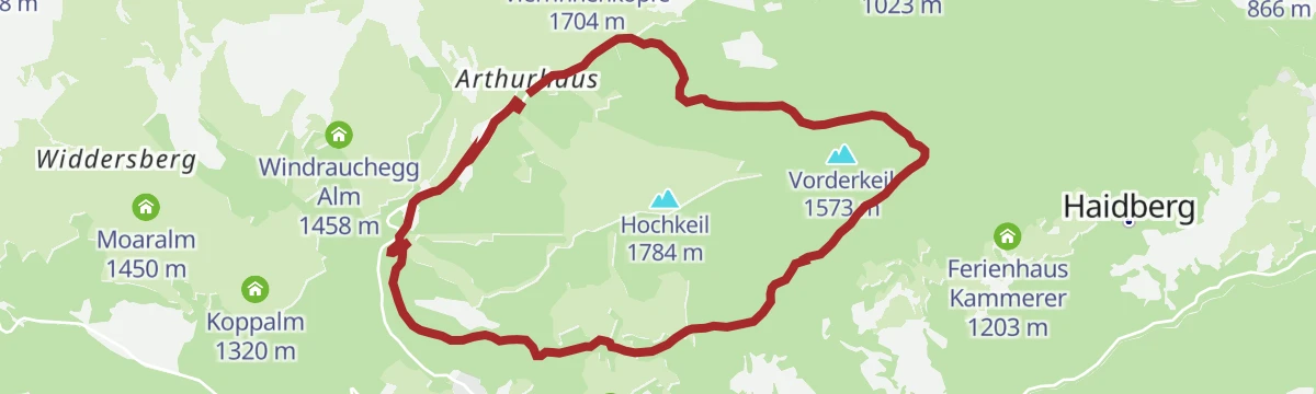 Route map: Hochkeil Rundweg